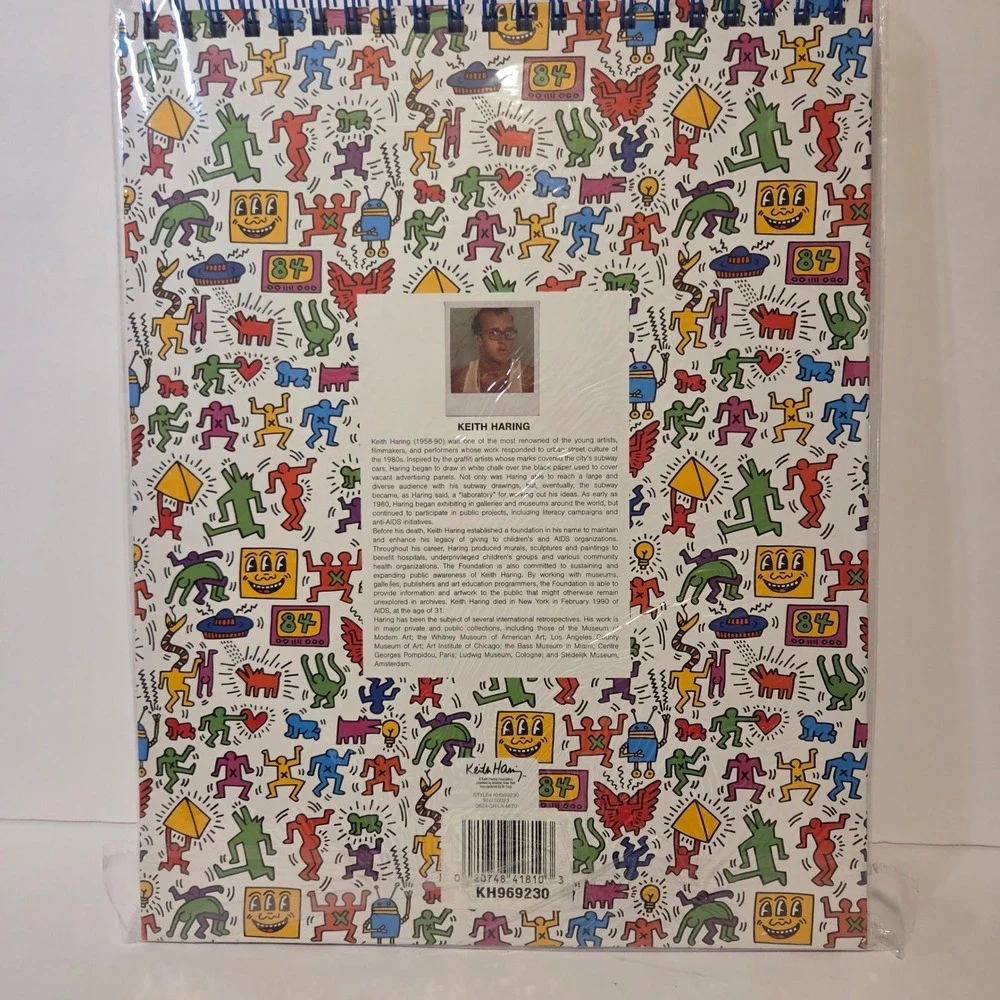 Keith Haring Sketchbook All Over Print Pop Art Spiral Bound Acid Free Paper New